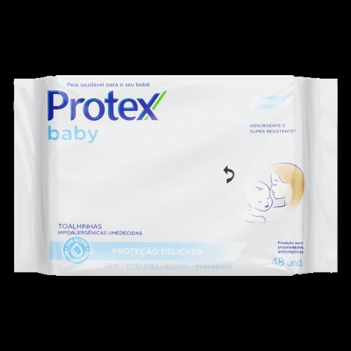 Toalha Umedecida Protex Baby Proteção Delicada 48 Unidades