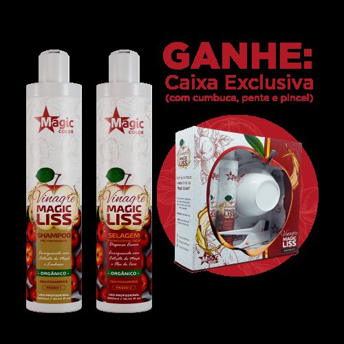 Magic Color Vinagre Magic Liss Kit Shampoo + Selagem