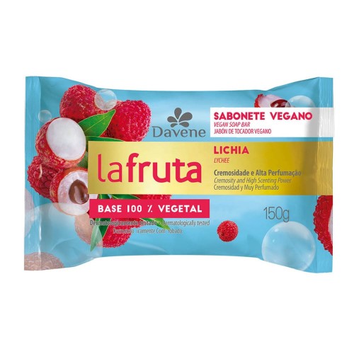 Sabonete Em Barra Vegetal Davene La Fruta Lichia 150g