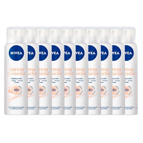 Nivea Dermo Clareador Kit – 10 Desodorantes Aerossol