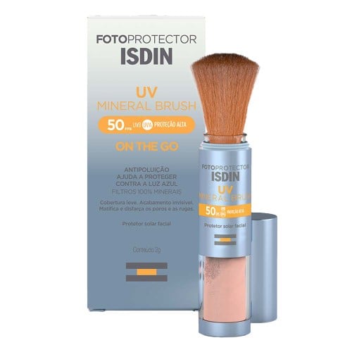 Protetor Solar Facial Isdin Uv Mineral Brush Fps50 2g