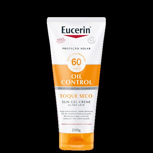 Protetor Solar Eucerin Sun Gel-Creme Oil Control Toque Seco FPS-60 200ml