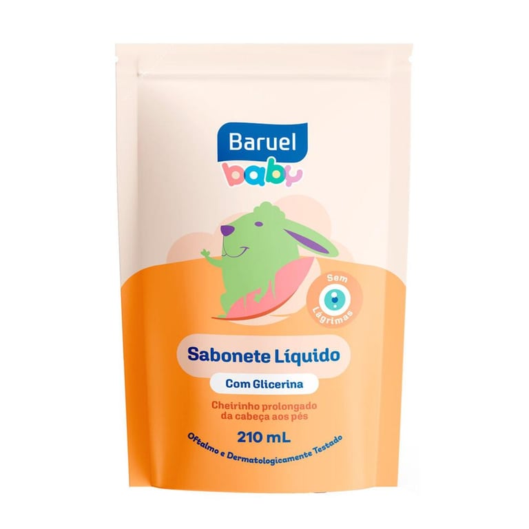 Sabonete Líquido Infantil Baruel Baby Glicerina Refil 210ml