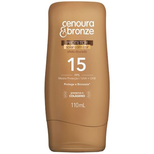 Protetor Solar Corporal Cenoura & Bronze com Cor FPS 15 com 110ml