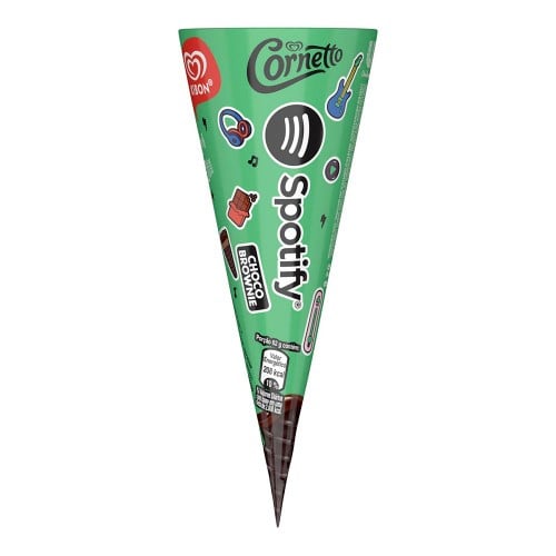 Sorvete Kibon Cornetto Spotify Choco Brownie 62g