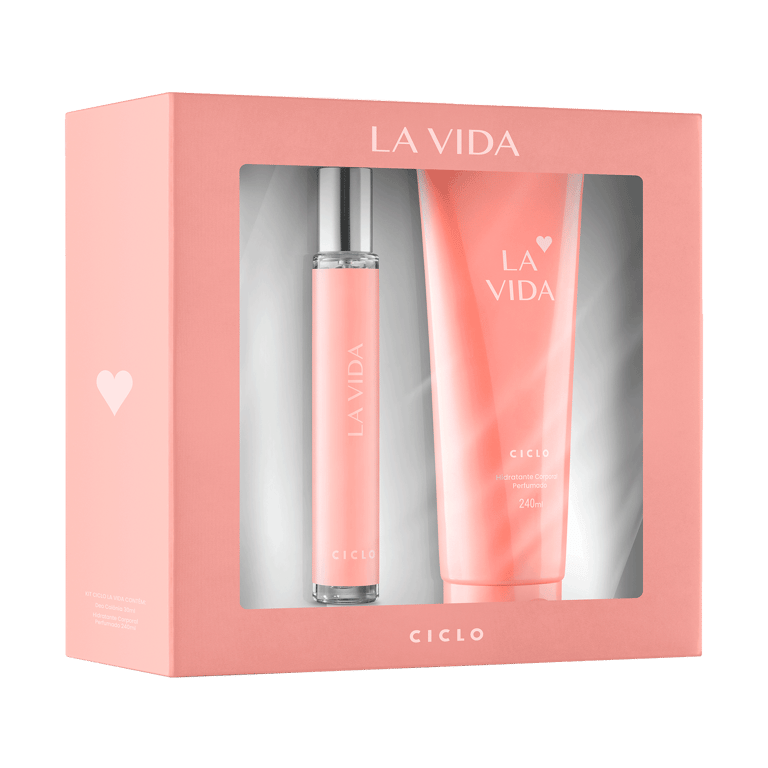 Conjunto La Vida Feminino - Deo Colônia 30ml + Loção Hidratante Corporal 240ml