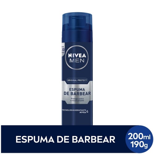 Espuma de Barbear Nivea Men Original Protect 200ml 