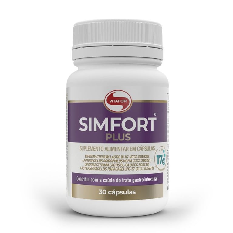 Suplemento Alimentar Simfort Plus Vitafor Probiótico 30 Cápsulas