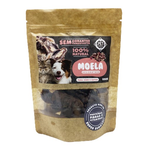 Alimento Natural Pet Saudável Desidratado Moela 100g