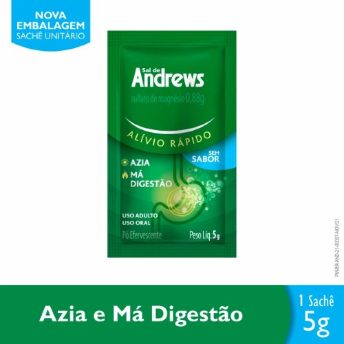 Sal de Andrews Sulfato de Magnésio 0,88g Pó Efervescente 5g