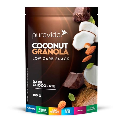 Coconut Granola Puravida Dark Chocolate 180g