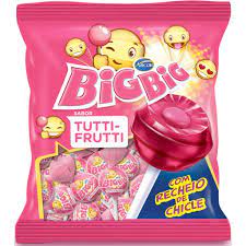 Pirulito sabor Tutti Frutti Pacote com 500g - Big Big