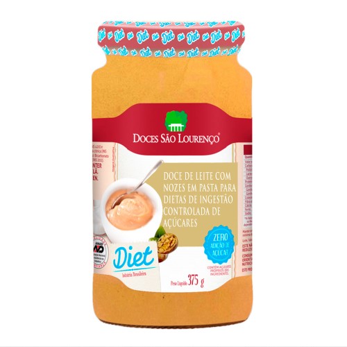 Doce de Leite com Nozes Diet São Lourenço em Pasta 375g