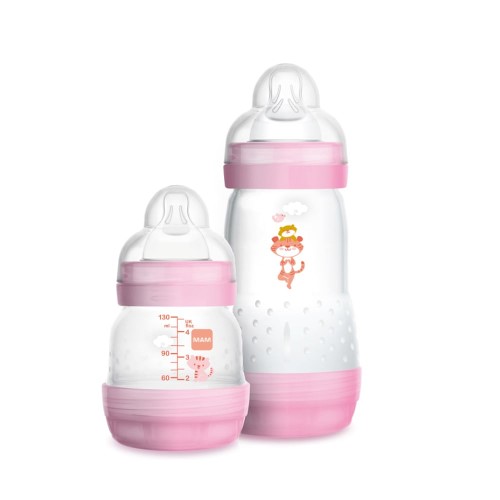 Mamadeira Mam Easy Starter Set Rosa 130 + 260ml