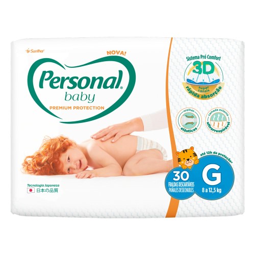 Fralda Personal Baby Premium Protection G - 30 Unidades