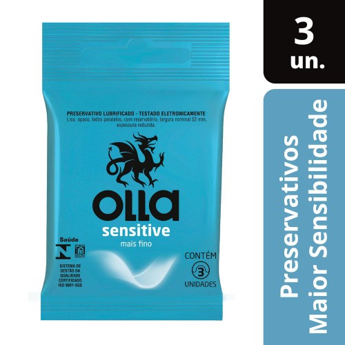 Preservativo Olla Lubrificante Bolso Sensi 3Un - Olla