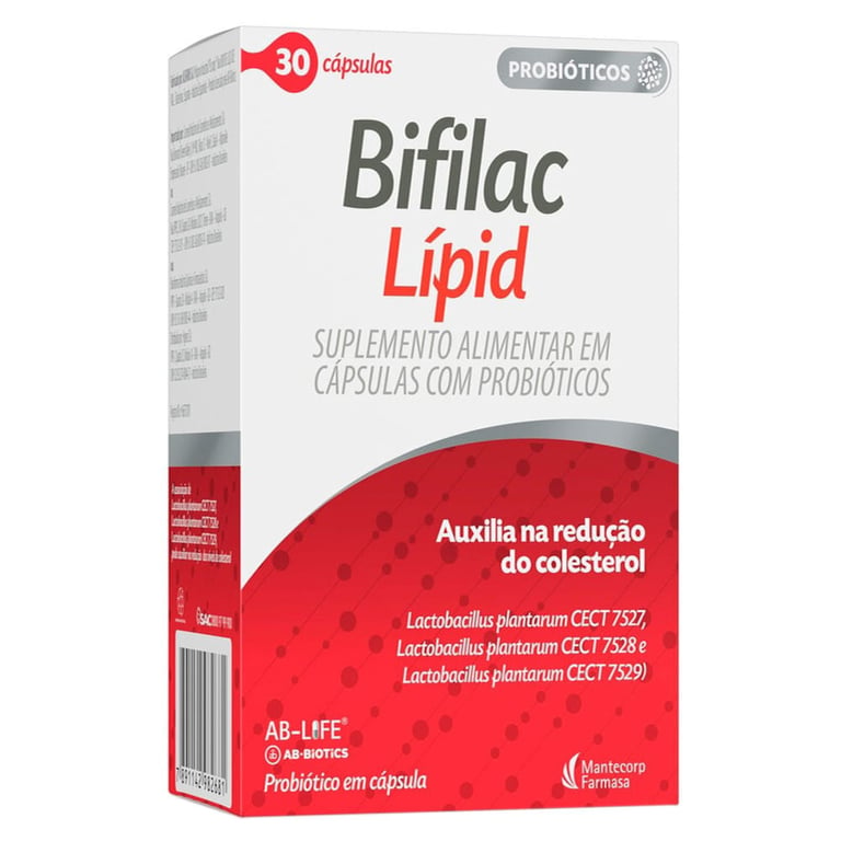 Suplemento Alimentar Bifilac Lípid Mantecorp 30 Cápsulas