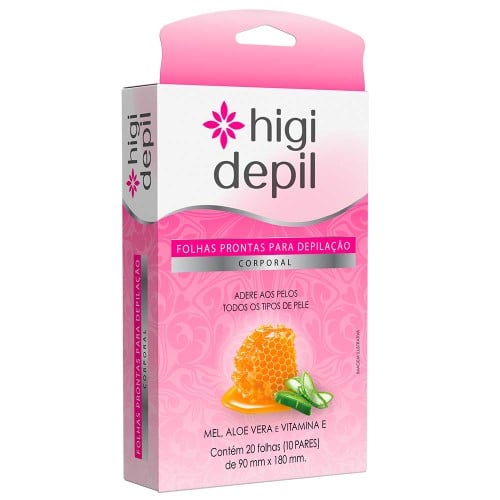 Creme Depilatório Corporal Daxx Higi Depil 20 Folhas Prontas (10 Pares)