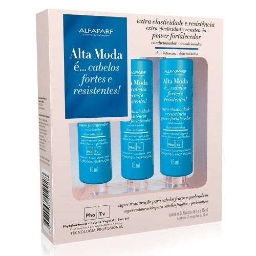 Ampola Alfaparf Alta Moda Power Fortalecedor 15ml Com 3 Unidades