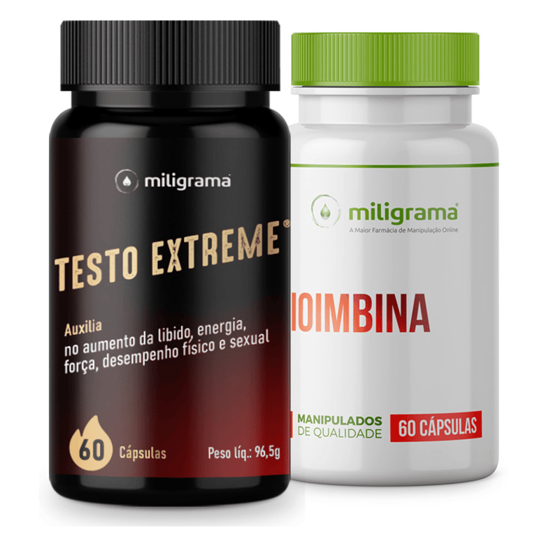 Testo Extreme 60 Cápsulas + Loimbina 60 Cápsulas Miligrama