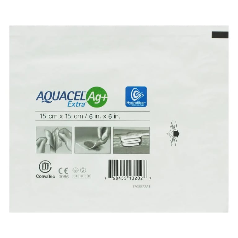 Curativo Aquacel Ag+ Extra Hidrofibra 15X15