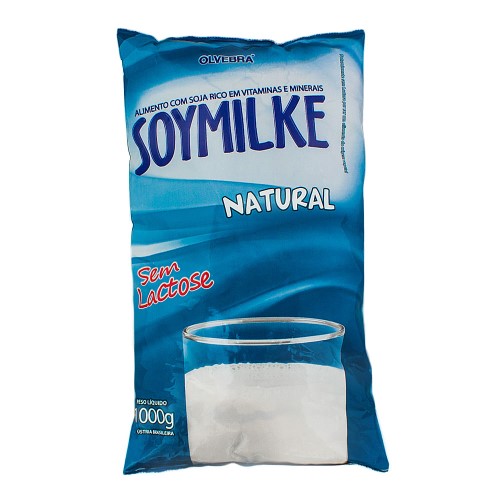 Leite Soymilke Sem Lactose em Pó Sabor Natural Pacote 1kg