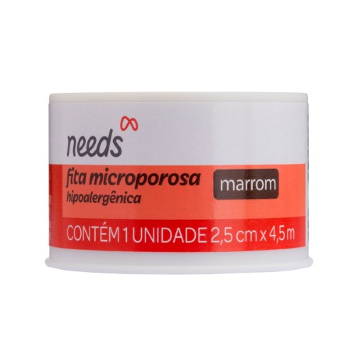 Fita Microporosa Needs Marrom 2,5cmx4,5m