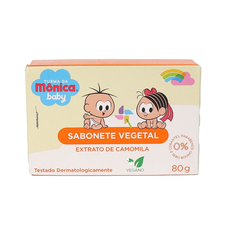 Sabonete Vegetal Turma da Mônica Baby Extrato de Camomila com 80g