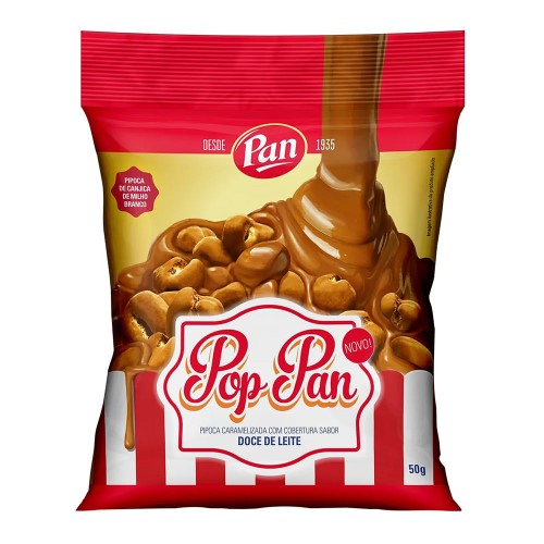 Pipoca Pan Pop Caramelizada com Doce de Leite 50g