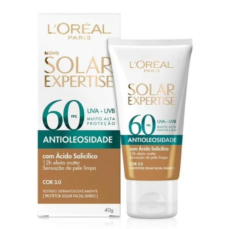 Protetor Solar Facial Antioleosidade Fps60 Cor 5.0 L’Oréal Paris 40g