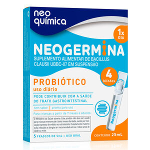 Probiótico Neogermina 4 bilhões 5 frascos de 5ml cada