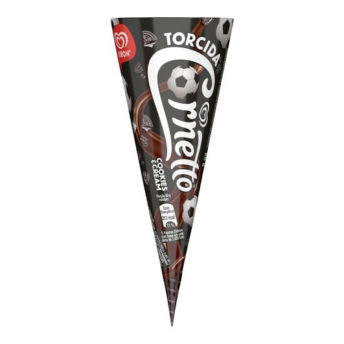 Sorvete Kibon Cornetto Torcida Cookies & Cream 60g