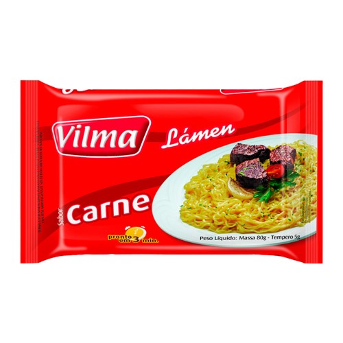 Macarrão Instantâneo Vilma Lámen Sabor Carne 85g