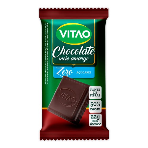 Chocolate Vitao Meio Amargo Zero Açúcar 22g