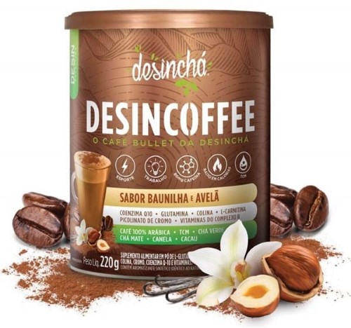 Desincoffee Desinchá Sabor Baunilha e Avelã 220g