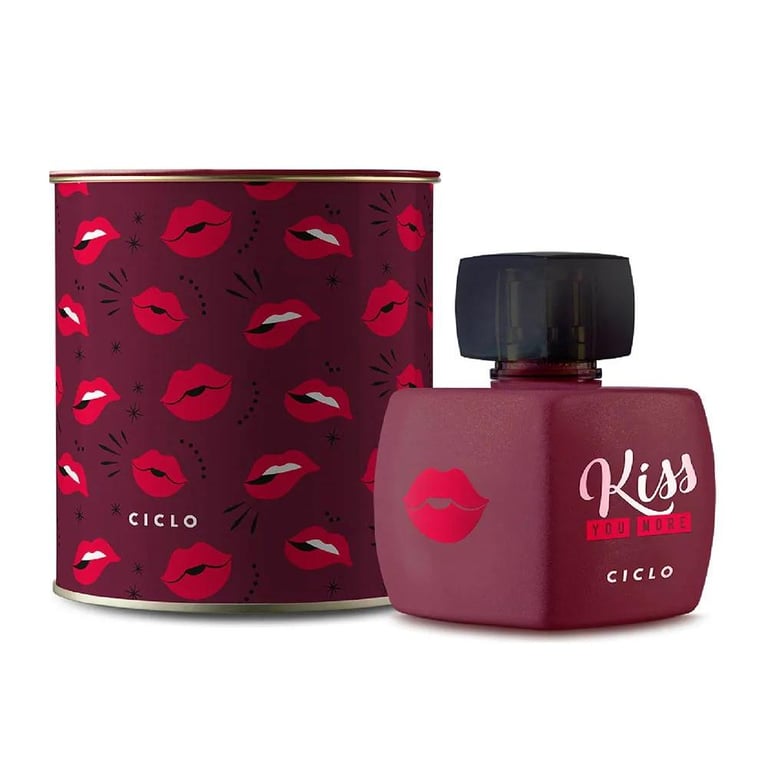 Kiss Me More Ciclo Cosméticos com Lata - Desodorante Colônia Feminino 100ml