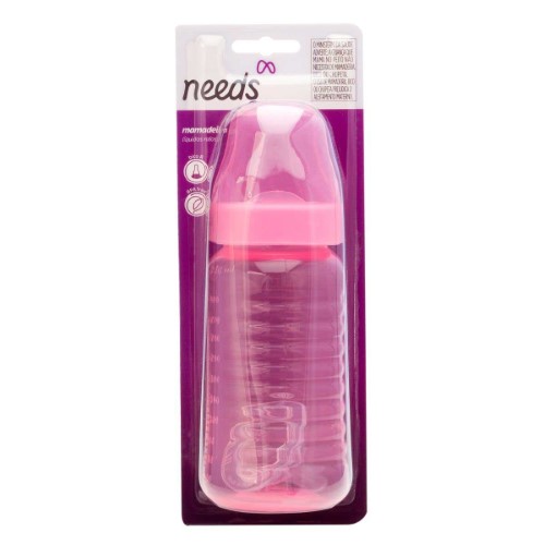 Mamadeira Needs Big Clean Rosa com 1 unidade capacidade 340ml