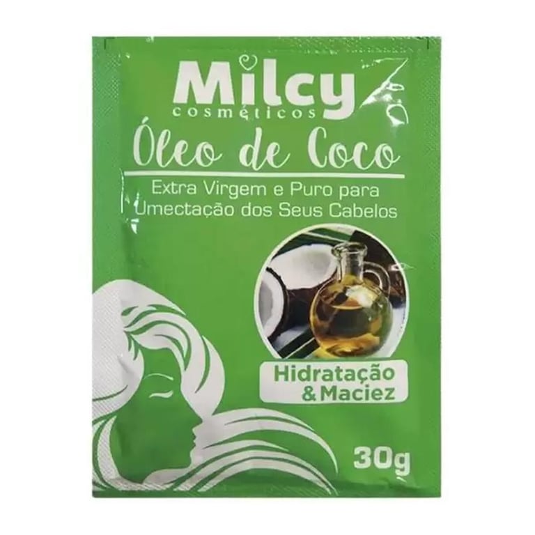 Cosméticos Óleo de Coco Sachê - Máscara Capilar 30g