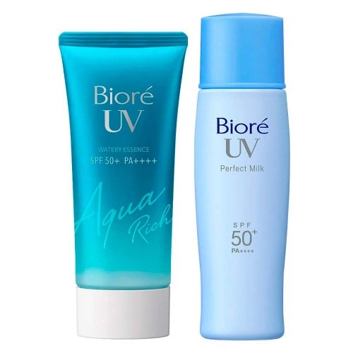 Bioré Uv Kit Protetor Solar Aqua Rich + Protetor Solar Perfect Milk