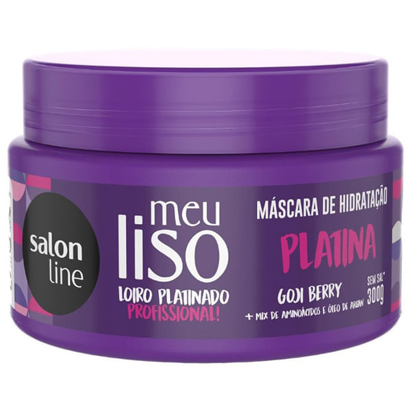 Máscara Capilar Platina Salon Line Meu Liso Loiro Platinado 300g