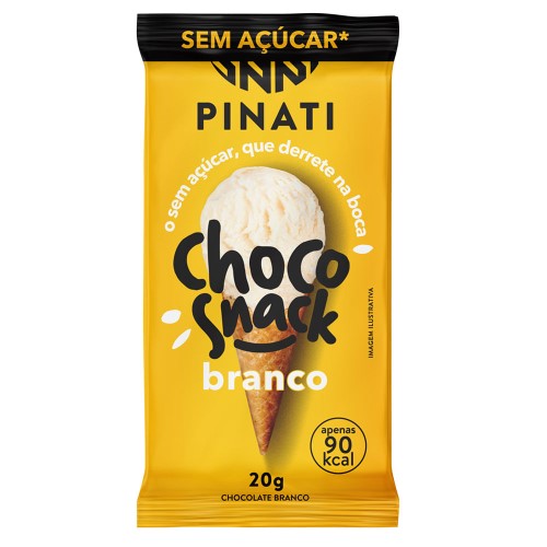 Chocolate Pinati Choco Snack Branco Sem Açúcar 20g