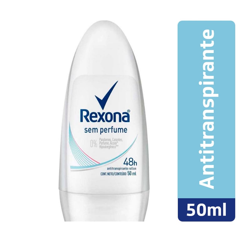 Desodorante Rexona Antitranspirante Roll On Sem Perfume 50ml