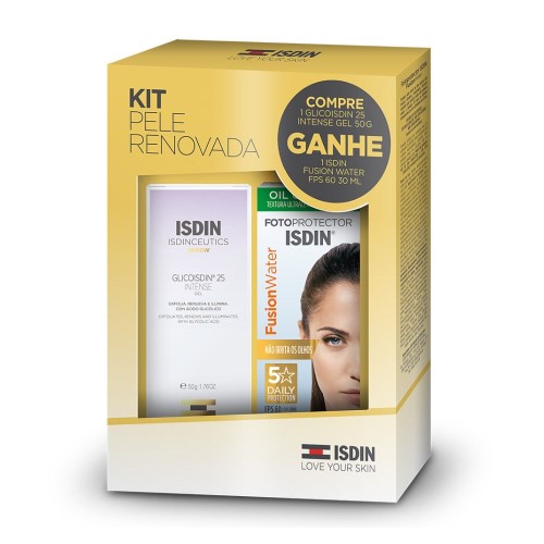 Kit Isdin Pele Renovada Glicoisdin 25 Intense 50g + Fusion Water 30ml