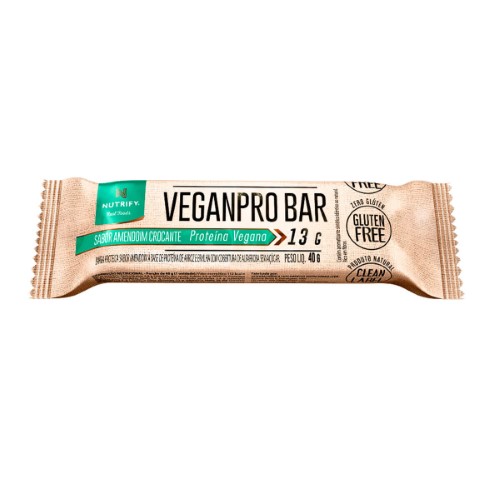 Barra de Proteína Vegetal Veganpro Nutrify Amendoa Crocante 30g