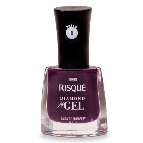 Esmalte Cremoso Risqué Diamond Gel Calda De Blueberry 9,5ml