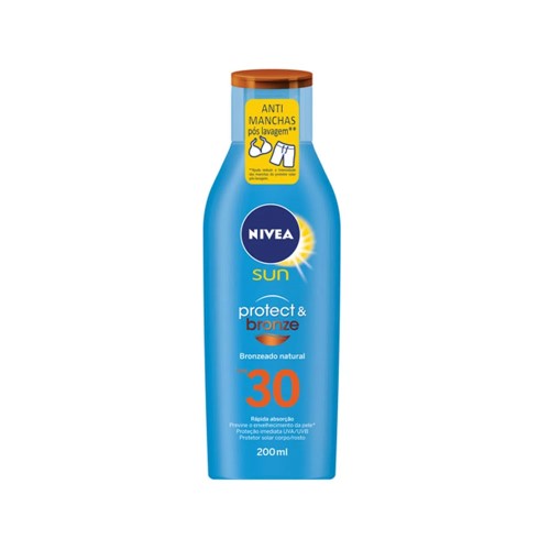 Protetor Solar Nivea Sun Protect & Bronze Fps 30 200ml