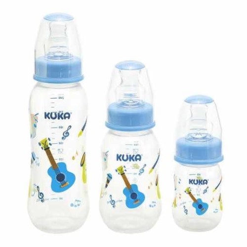 Estojo de Mamadeira Kuka Natural Color Ortodôntico Azul com 3 Unidades