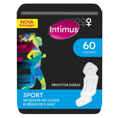 Protetor Diário Intimus Sport Ultrafino 60 Unidades