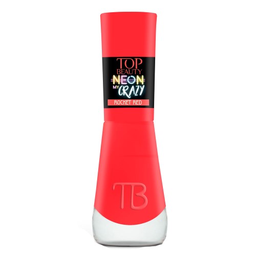 Esmalte Top Beauty Neon My Crazy Rocket Red 9ml