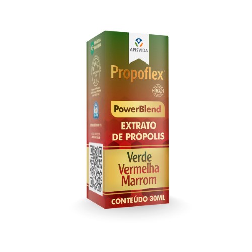 Extrato de Própolis Apis Vida Propoflex PowerBlend Verde, Vermelha e Marrom Solução Gotas 30ml